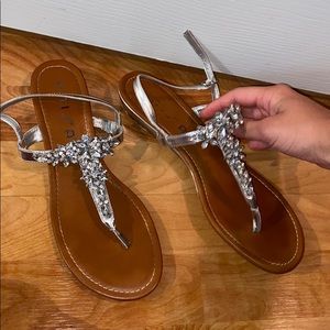 sandals with rhinestones